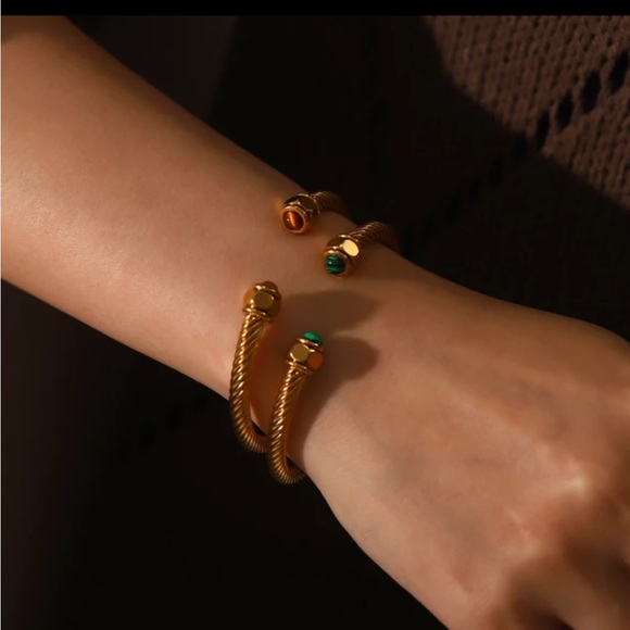 18K Plated Bracelet-Amber - Picture 2 of 6
